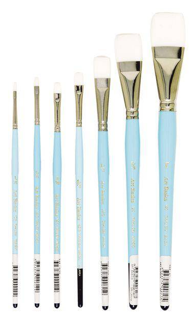 Art Basics 128 Taklon Short Flat Brush