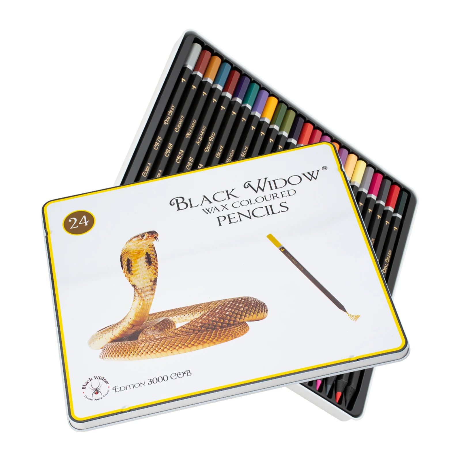 Black Widow Colour Pencils Cobra Set of 24