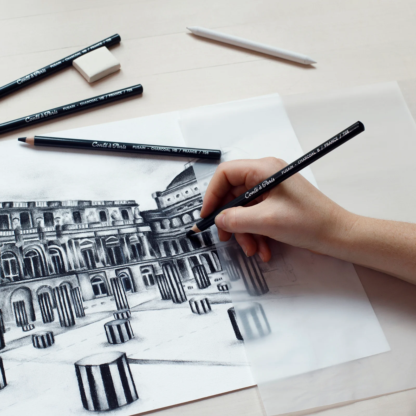 Conte a Paris Fusian Charcoal Pencils - Image 5