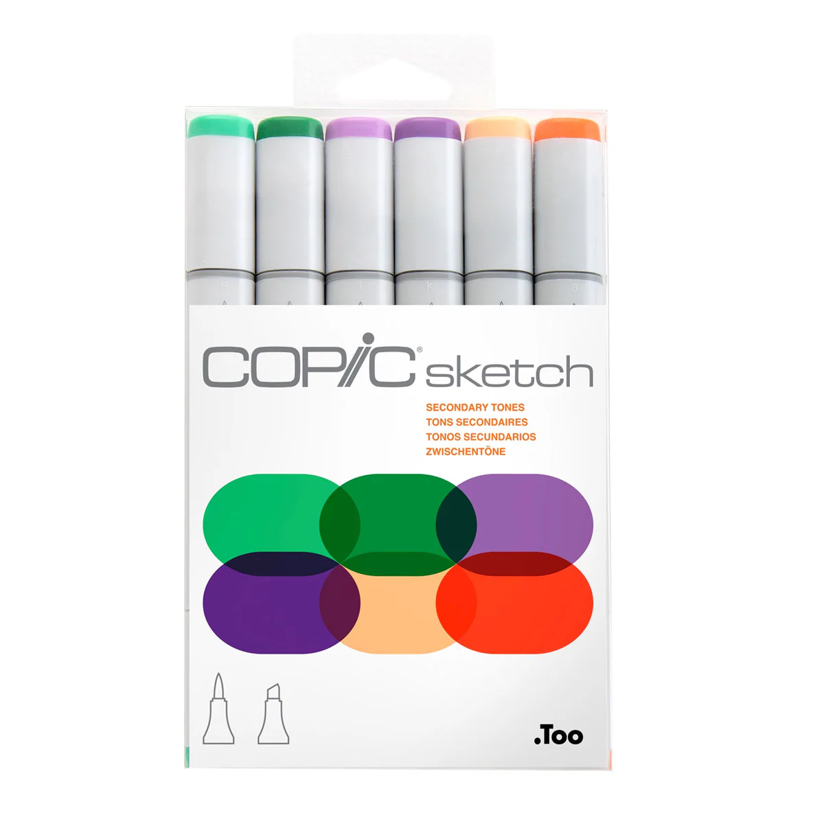 Copic Sketch Marker Set 6 (Secondary Tones)