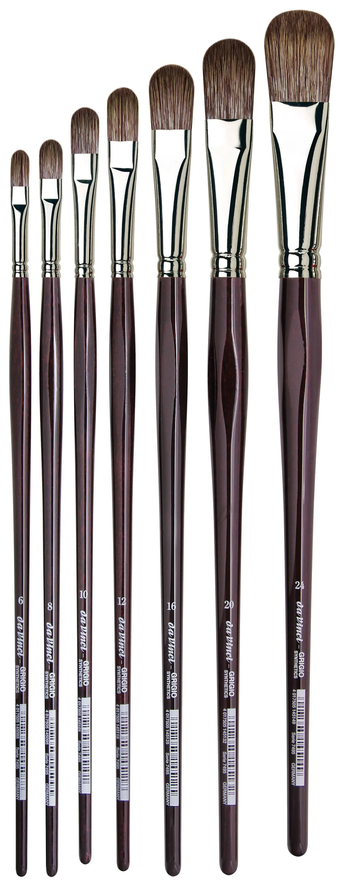 Da Vinci Grigio Synthetic Filbert 7495 Brush - Image 2