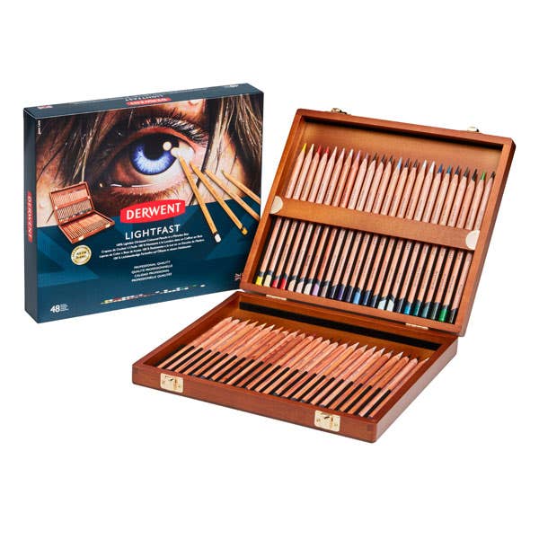 Derwent Lightfast Wooden Box Set of 48