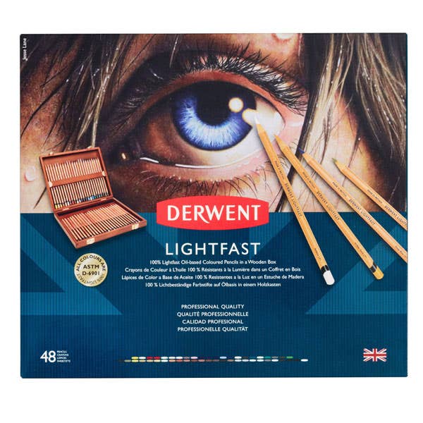 Derwent Lightfast Wooden Box Set of 48 - Image 2
