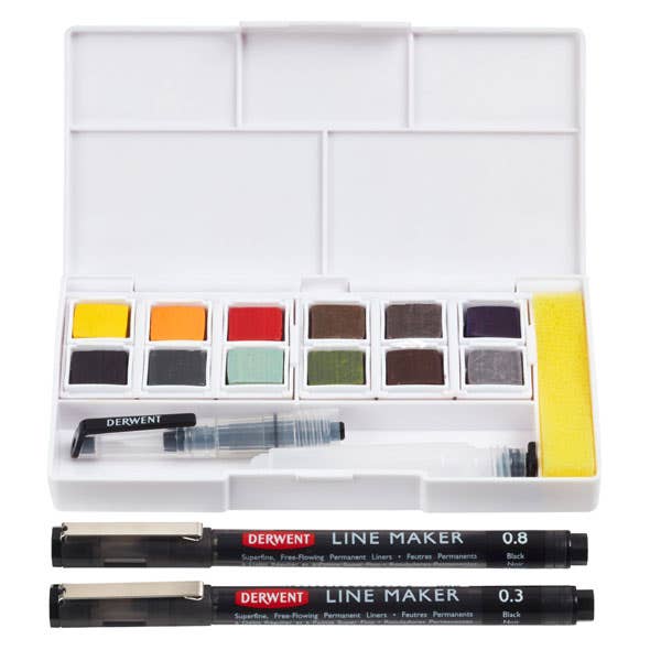 Derwent Line and Wash Paint Pan Set - Image 3