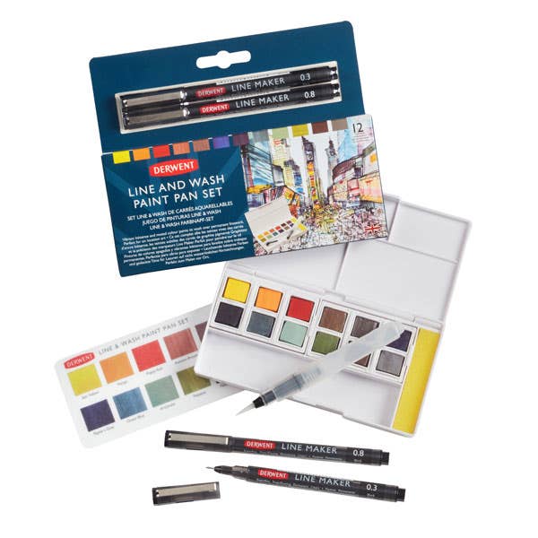 Derwent Line and Wash Paint Pan Set - Image 4