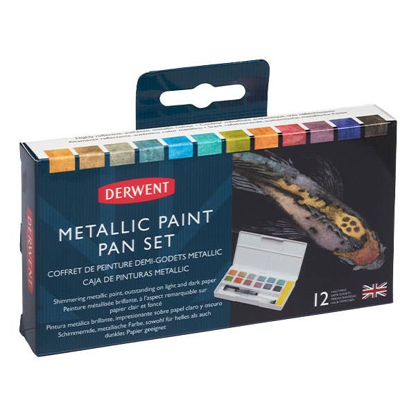 Derwent Metallic Watercolour Paint Pan Set - Image 4