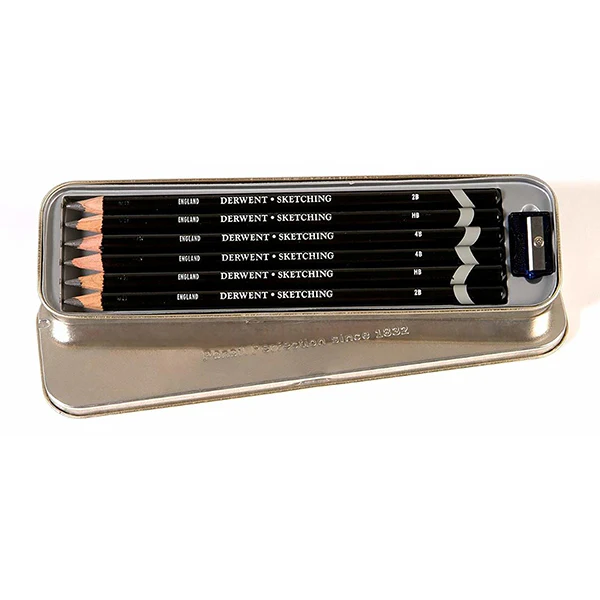 Derwent Sketching Pencils Tin 6 - Image 2