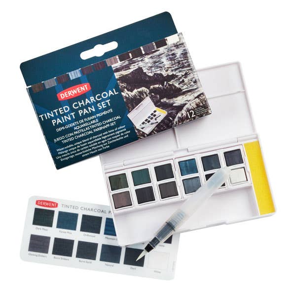 Derwent Tinted Charcoal Paint Pan Set - Image 3