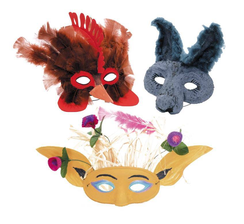Educational Colours Paper Mache Masks - Image 2