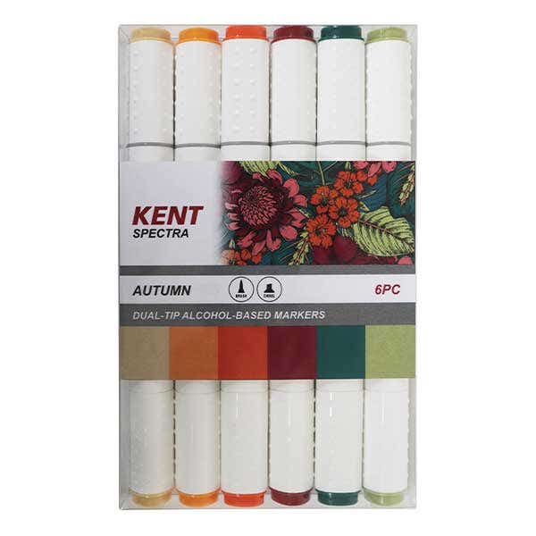 Kent Spectra Graphic Design Marker Set 6 (Autumn)