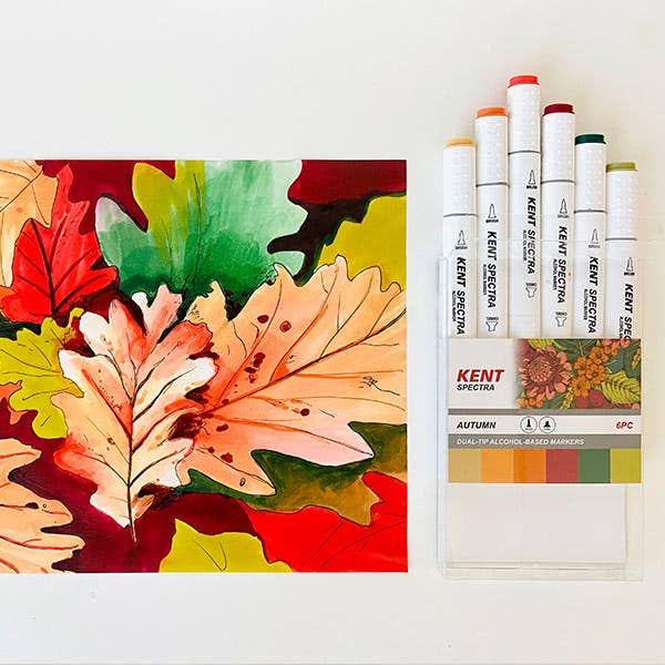 Kent Spectra Graphic Design Marker Set 6 (Autumn) - Image 2