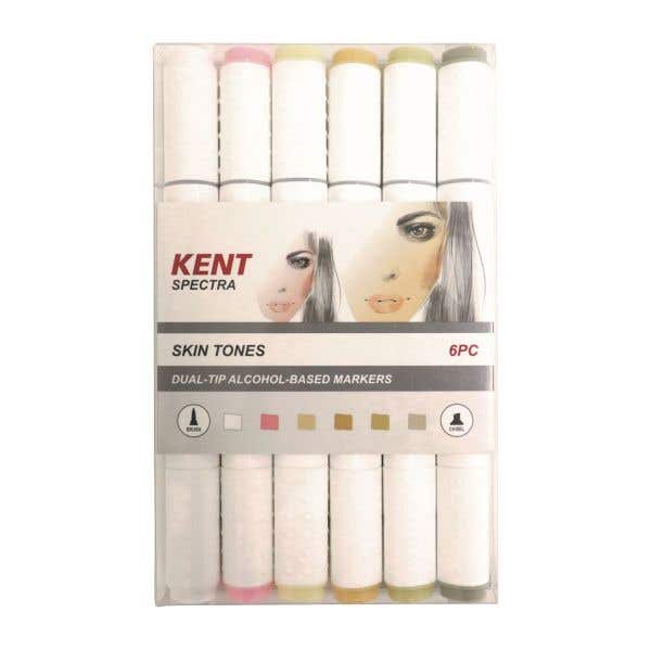 Kent Spectra Graphic Design Marker Set 6 (Skin Tones)