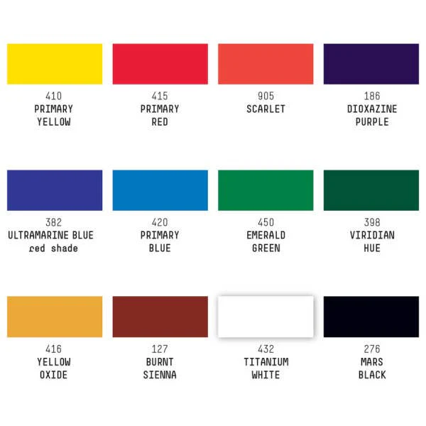 Liquitex Professional Acrylic Gouache Essentials Paint Set 12 - Image 3