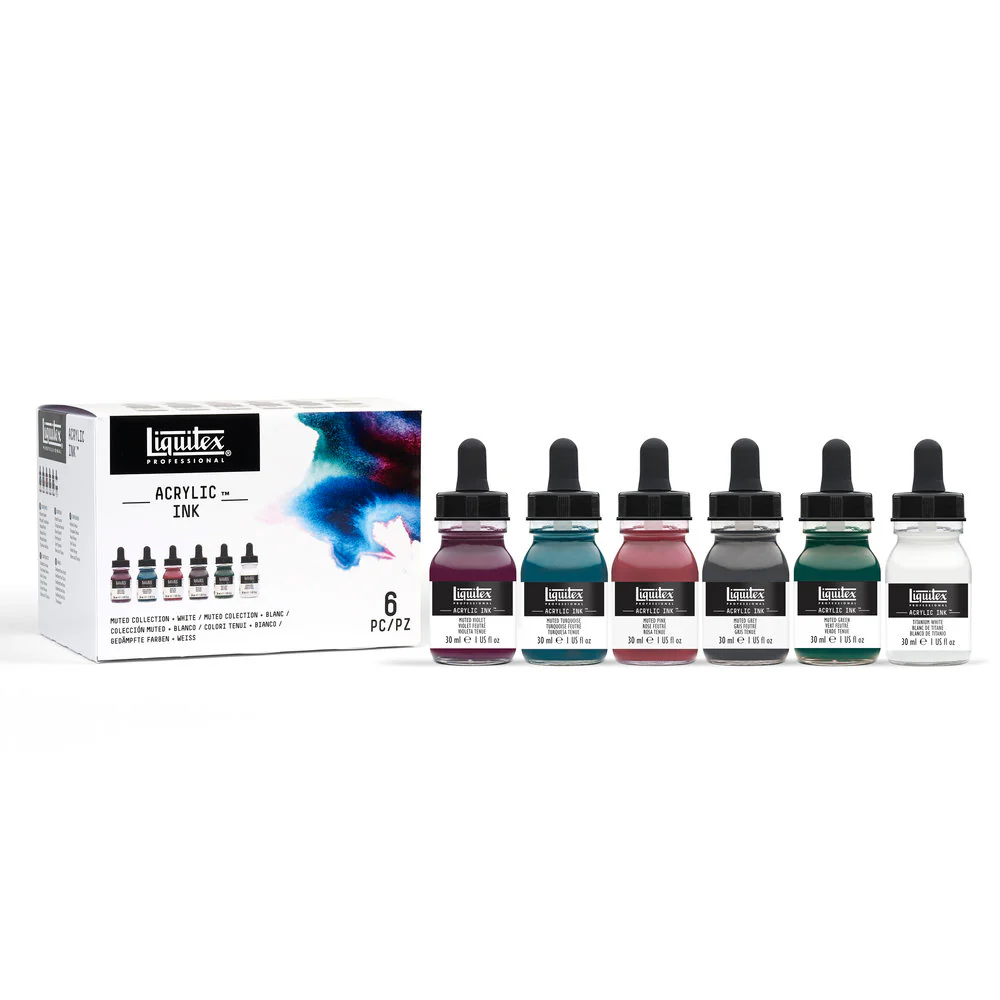 Liquitex Professional Acrylic Inks Muted Collection Set - Image 4