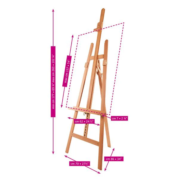 Mabef M12 A Frame Wooden Lyre Easel - Image 3