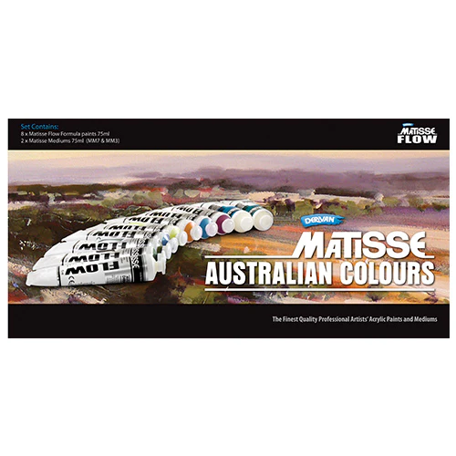 Matisse Flow 75ml Australian Colours Set Of 10