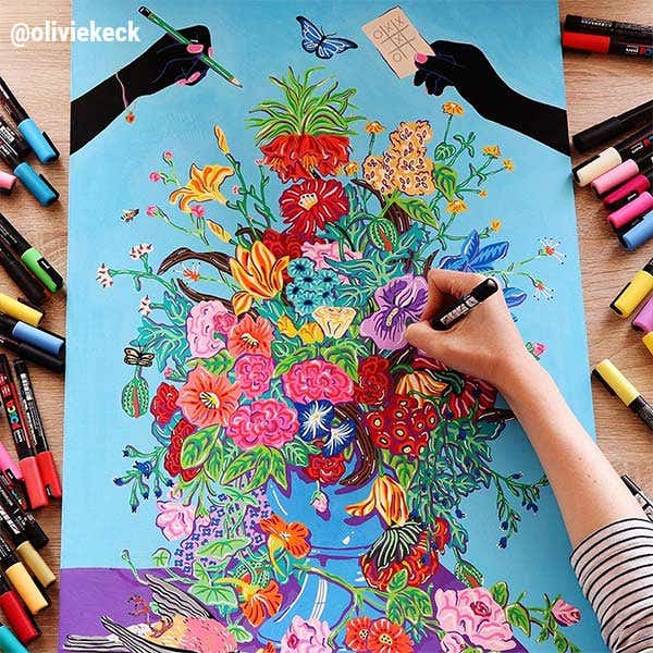 Posca Marker Fine (PC-3M) Pastel Colours Set 8 - Image 4
