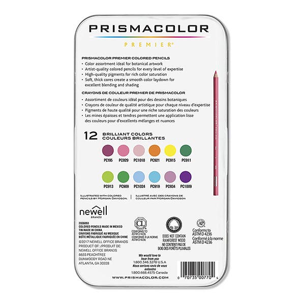 Prismacolor Premier Coloured Pencil Botanical Garden Set 12 - Image 2