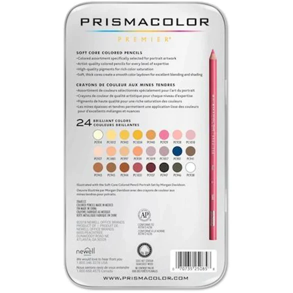 Prismacolor Premier Coloured Pencil Portait Set 24 - Image 2
