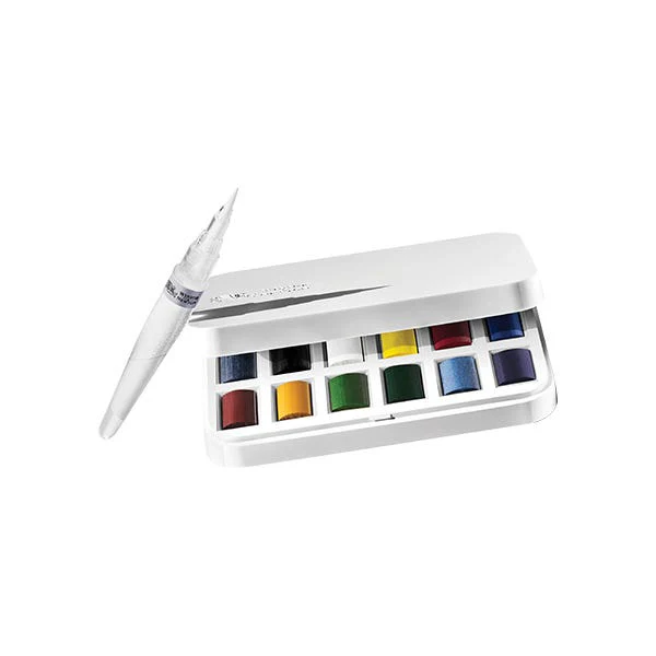 Winsor & Newton Cotman Half Pan And Brush Pen Set - Image 2