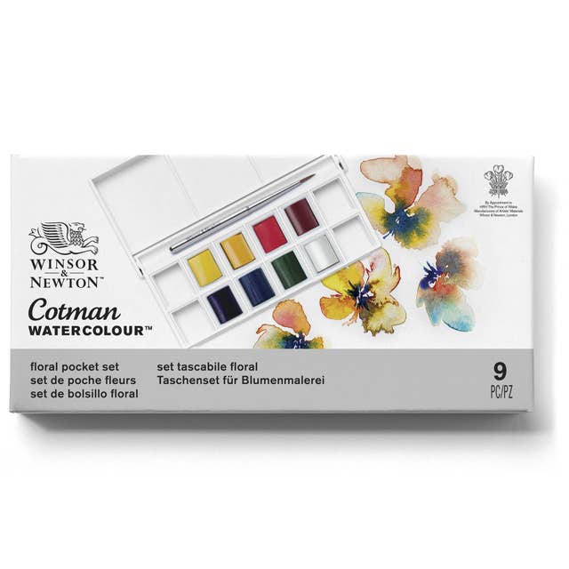 Winsor & Newton Cotman Half Pan Watercolour Pocket Set (Floral)