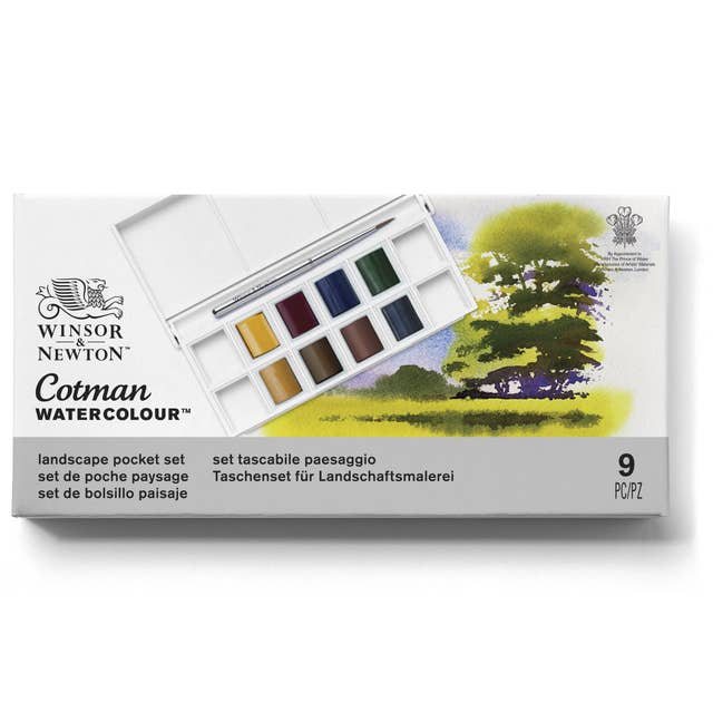 Winsor & Newton Cotman Half Pan Watercolour Pocket Set (Landscape)