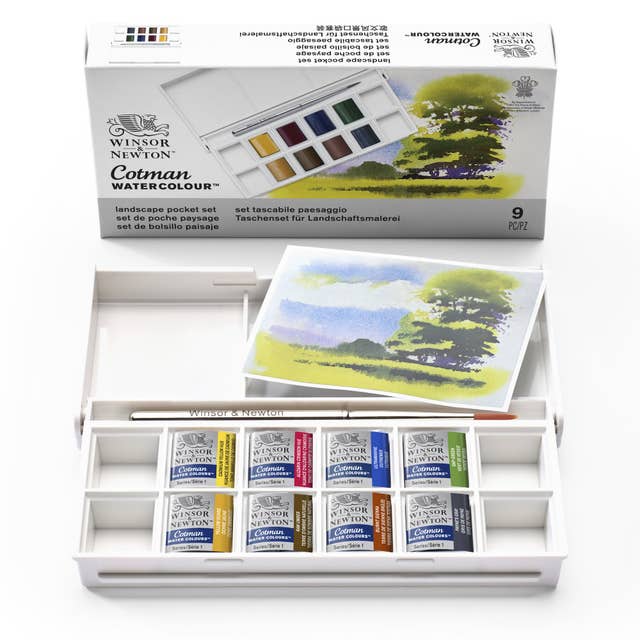 Winsor & Newton Cotman Half Pan Watercolour Pocket Set (Landscape) - Image 2