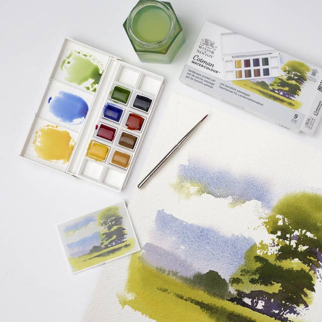 Winsor & Newton Cotman Half Pan Watercolour Pocket Set (Landscape) - Image 4