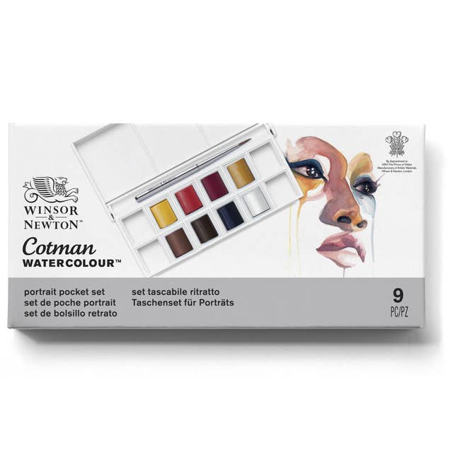 Winsor & Newton Cotman Half Pan Watercolour Pocket Set (Portrait)