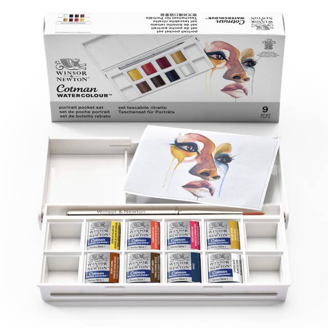 Winsor & Newton Cotman Half Pan Watercolour Pocket Set (Portrait) - Image 2