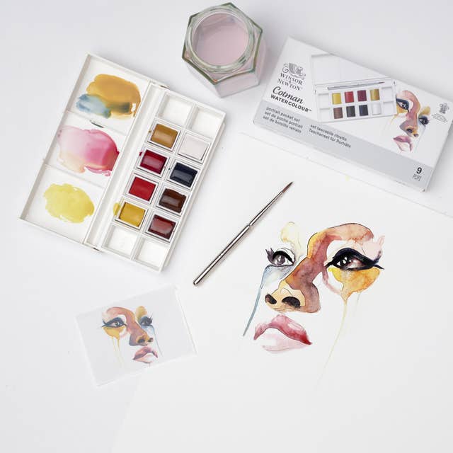 Winsor & Newton Cotman Half Pan Watercolour Pocket Set (Portrait) - Image 4