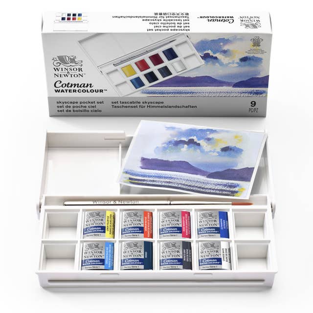 Winsor & Newton Cotman Half Pan Watercolour Pocket Set (Skyscape) - Image 2