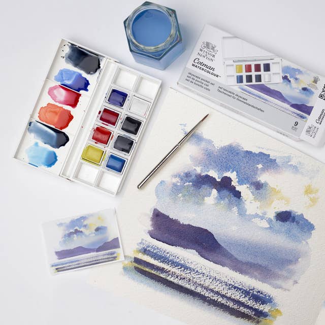 Winsor & Newton Cotman Half Pan Watercolour Pocket Set (Skyscape) - Image 4