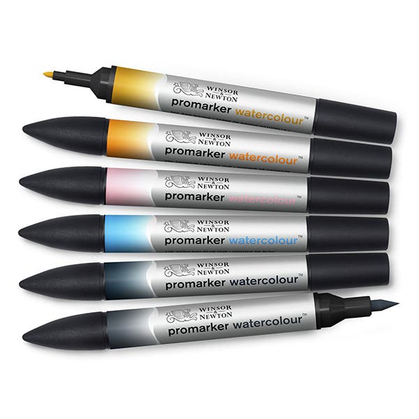 Winsor & Newton Promarker Watercolour Set 6 (Sky Tones) - Image 3